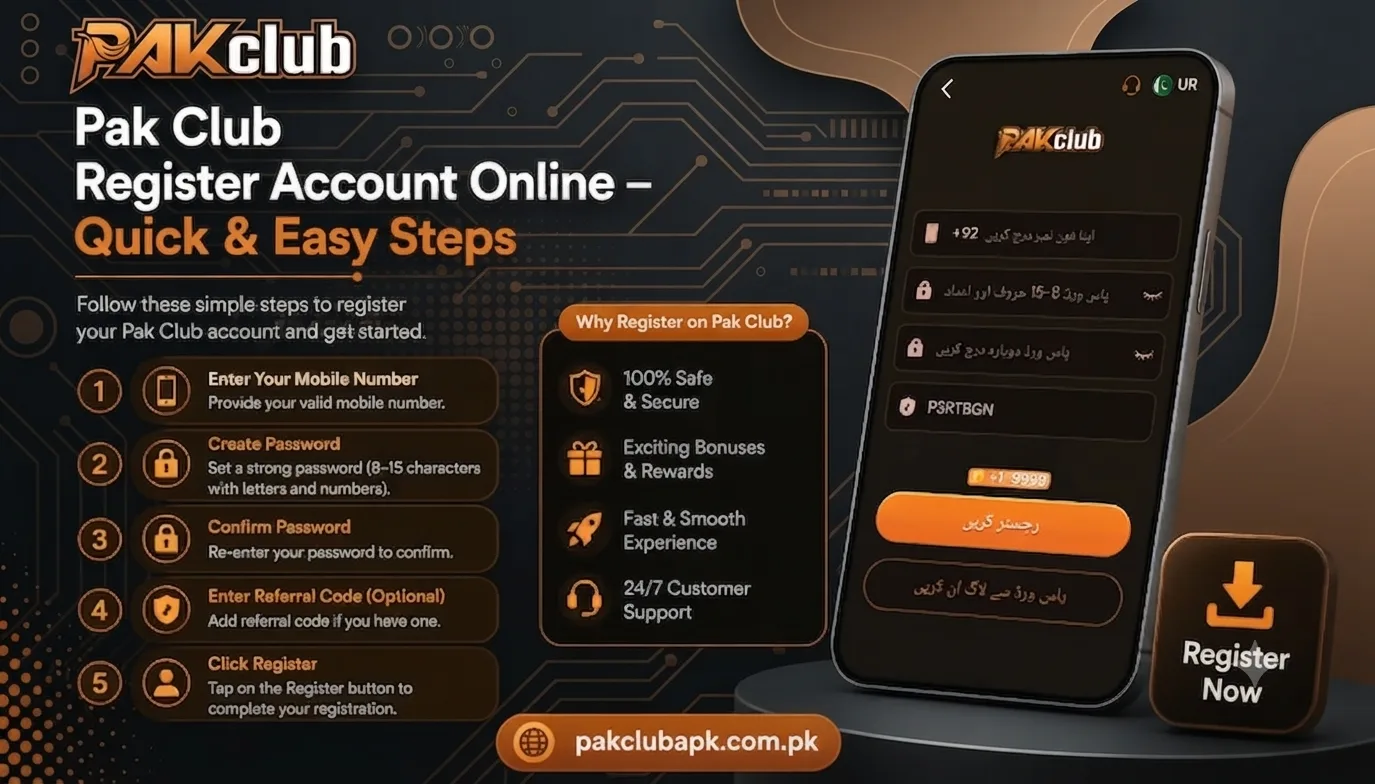 Pak Club Register Kaise Karein 2026 | Urdu Step-by-Step Guide
